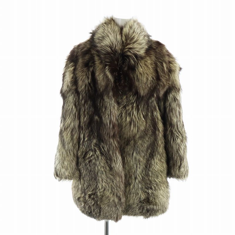 美品 シルバーフォックス 毛皮のコート David green Yahoo