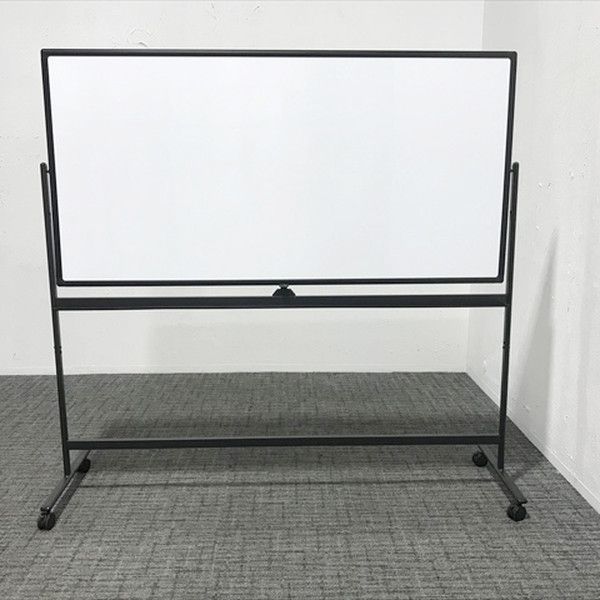 ホワイトボード 脚付 両面式 ブラック