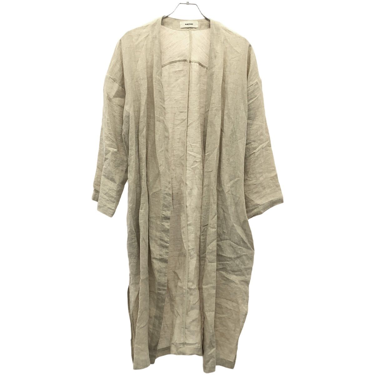 MACHATT マチャット リネンロングジャケット ベージュ F - メルカリ