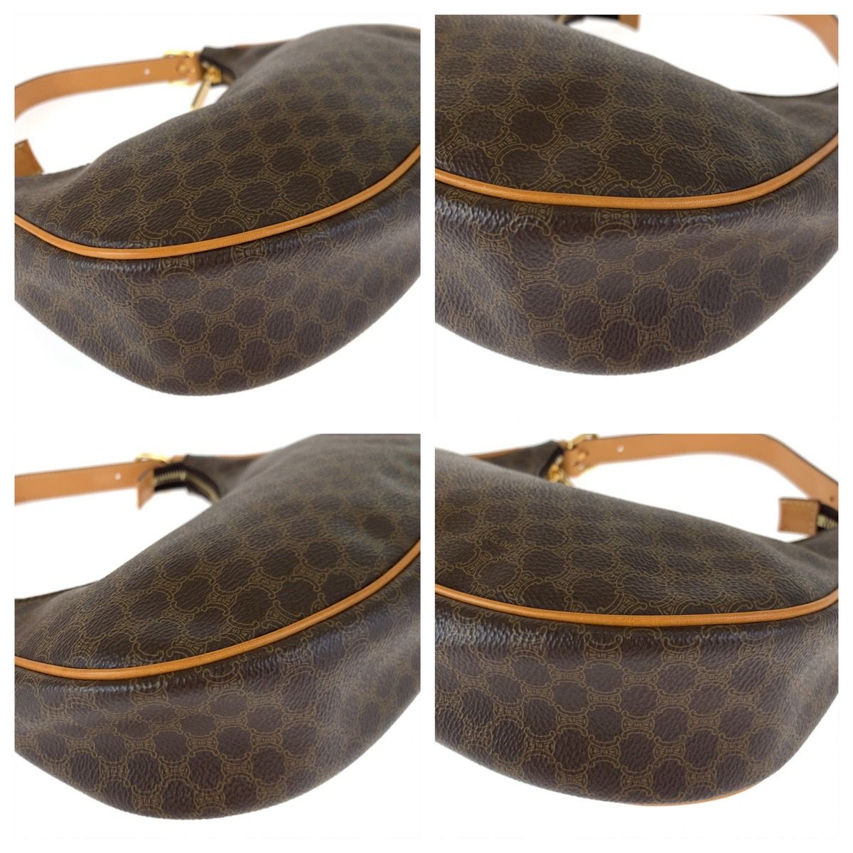 美品 CELINE セリーヌ ヴィンテージ マカダム ホーボー ブラウン 美品 CELINE セリーヌ ヴィンテージ マカダム ホーボー ブラウン