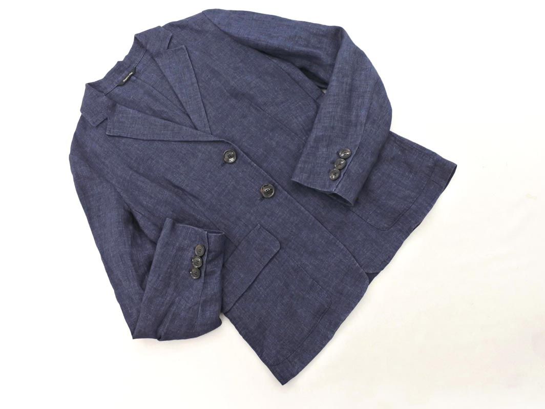 Max Mara マックスマーラ リネン セットアップ ジャケット パンツ スーツ size上40 下42|紺 ◎レディース