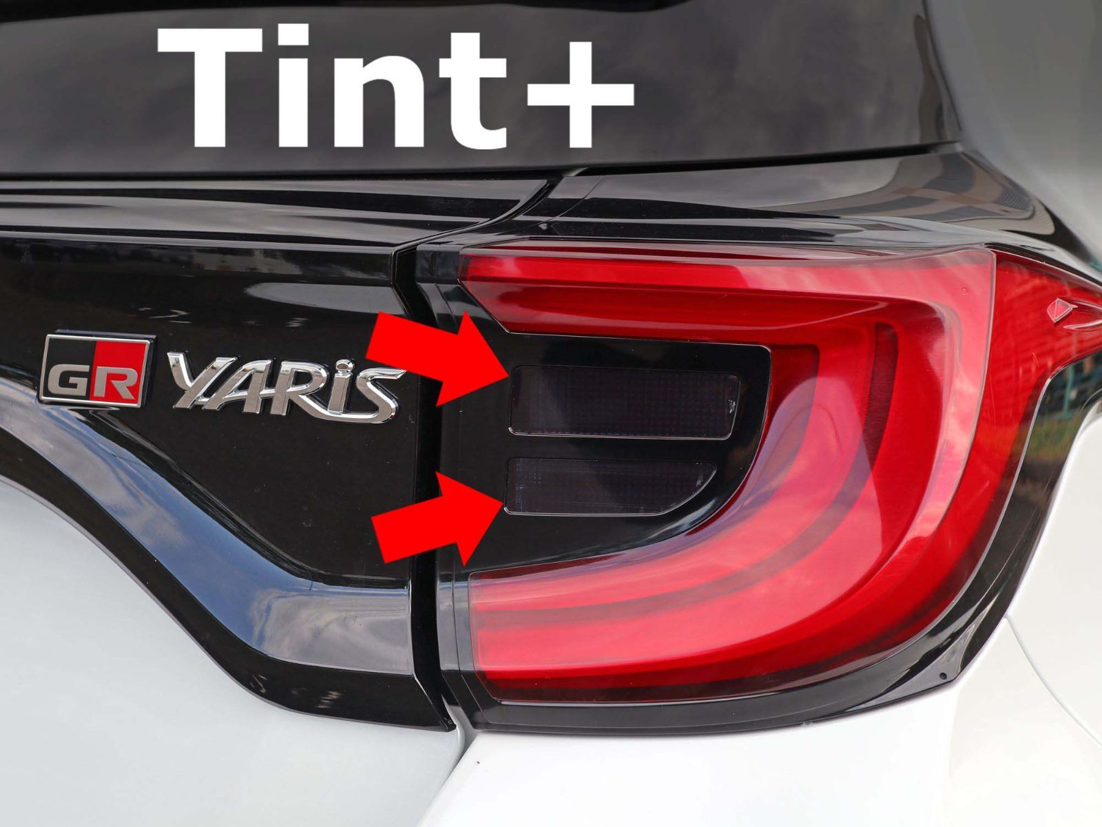 Tint+カット済み GRヤリス 前期 テールランプ スモークフィルム(Type2：LEDテール用) GXPA16/MXPA12 yaris mxpa12 gxpa16 gr