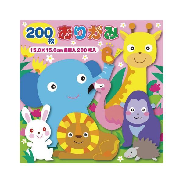 （まとめ） トーヨー 徳用おりがみ 15cm 200枚 No500