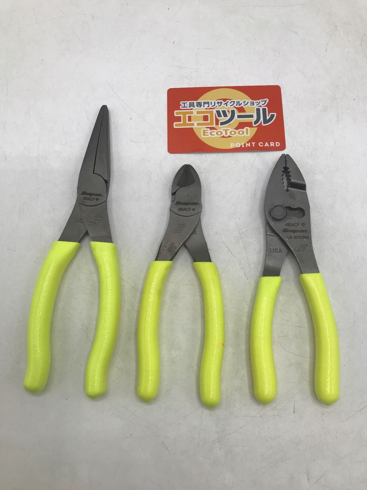 〇Snap-on|スナップオン プライヤー|ニッパー3点セット 96ACF|86ACF|46ACF ITAAOZU61LHS エコツール岡崎岩津店 M01