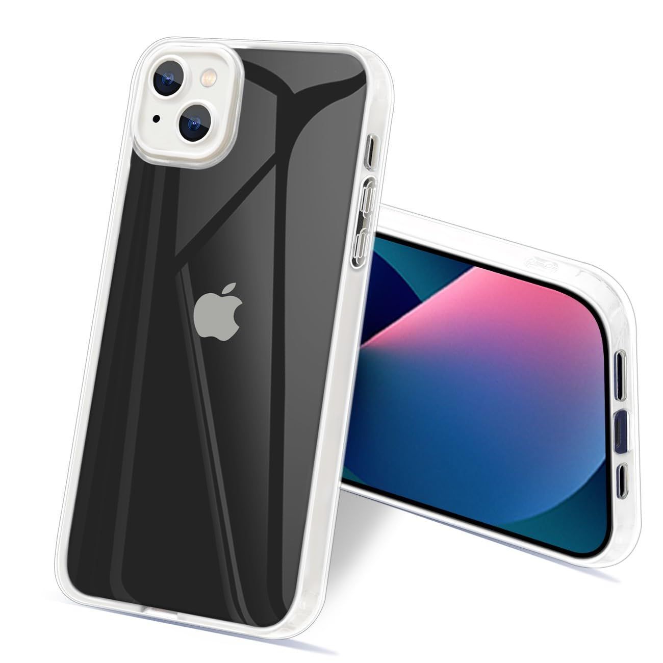 色: オフホワイト】2024新モデルiPhone 13 携帯ケース 透明 耐衝