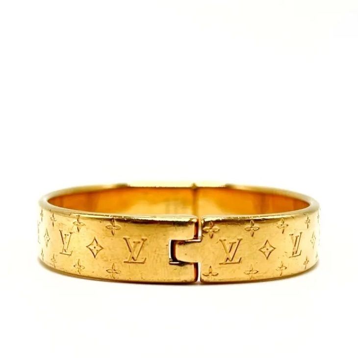 メーカー直売 - 人気ランキング 美品 LOUIS VUITTON ルイヴィトン カフ ブレスレット ナノグラム アクセサリー