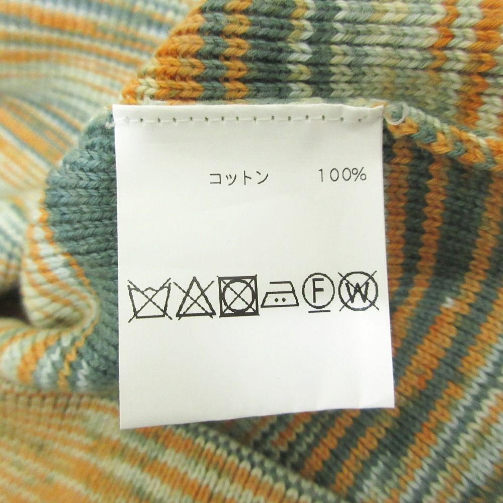 美品 21AW Misha&Puff ミーシャ＆パフ ボーダー柄 タートルネック 