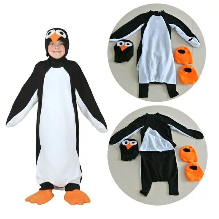 ハロウィン 衣装 子供服 男女兼用 ペンギン 動物 アニマル 全身 ハロウィン コスプレ ハロウィン コスチューム 女の子 男の子 キッズ ジュ