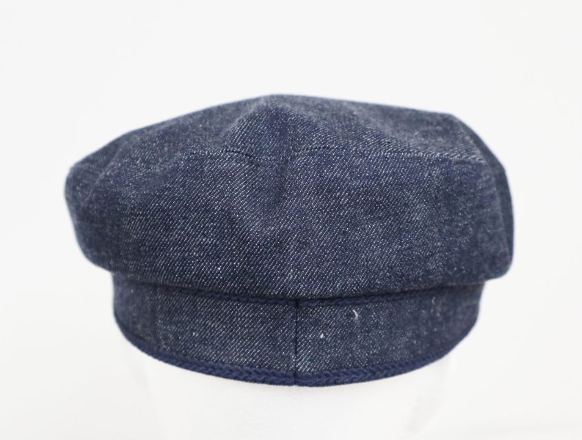 エルメス HERMES カブール帽 デニム インディゴ H211020N アンカーモチーフ 上 キャスケット 帽子 MERCADOAVALIA_COM_BR