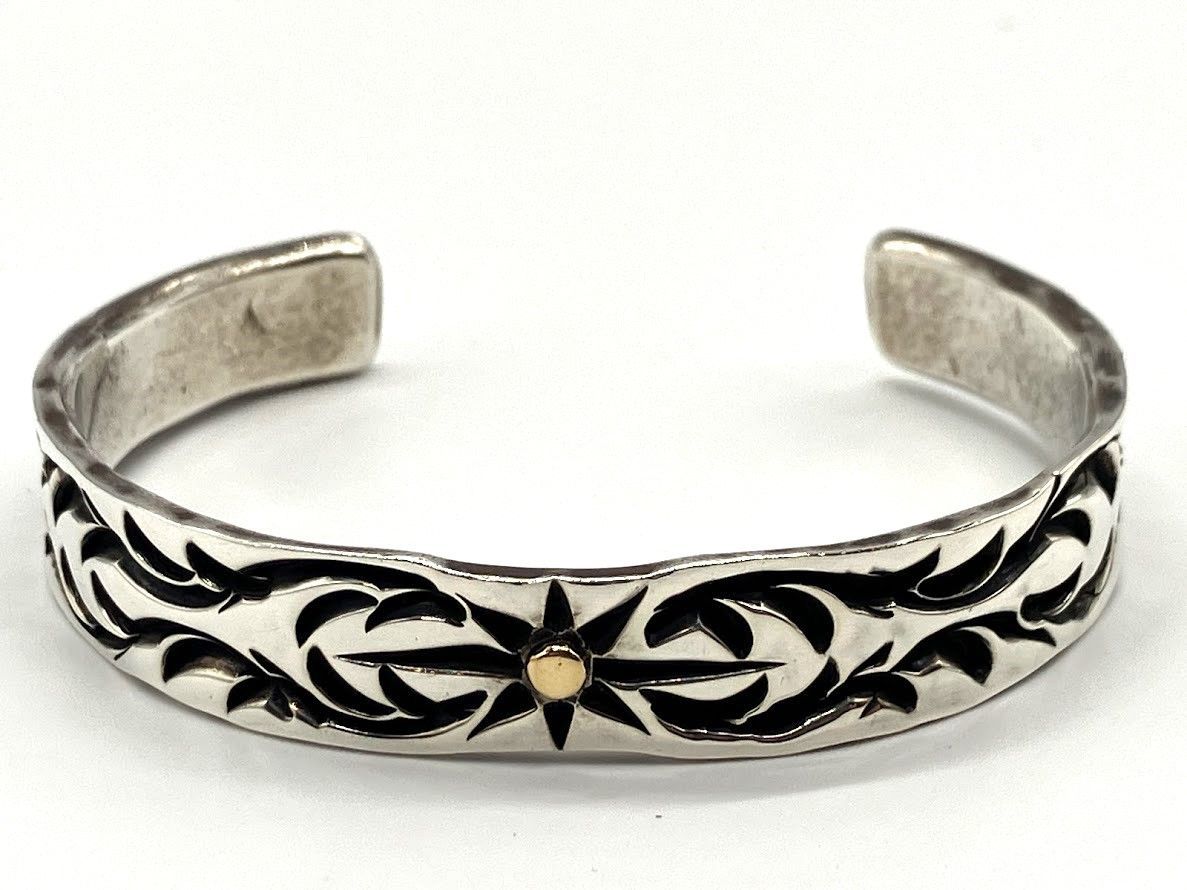 k18 BIG HAND SUN　サン　太陽神　シルバーバングル　ビッグハンド k18 BIG HAND SUN サン 太陽神 シルバーバングル ビッグハンド k18 BIG