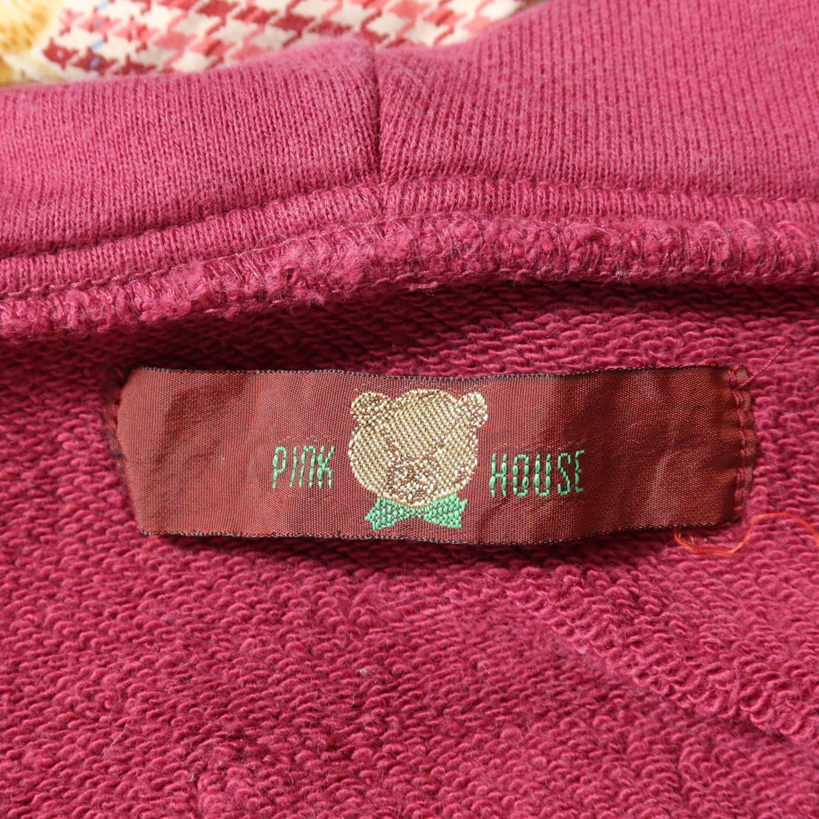 o*o様 PINK HOUSE パッチワーク　ブルゾン　ピンクハウス ヴィンテー ピンクハウス☆くまのパッチワーク♪ジップアップブルゾン フード付き