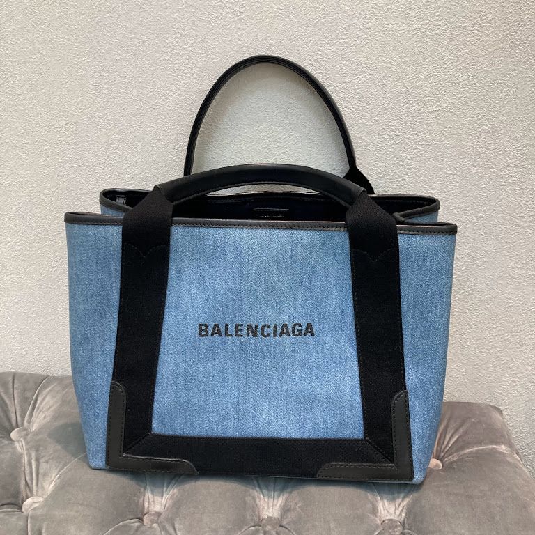 BALENCIAGA バレンシアガ カバスS デニム ポーチ付き-