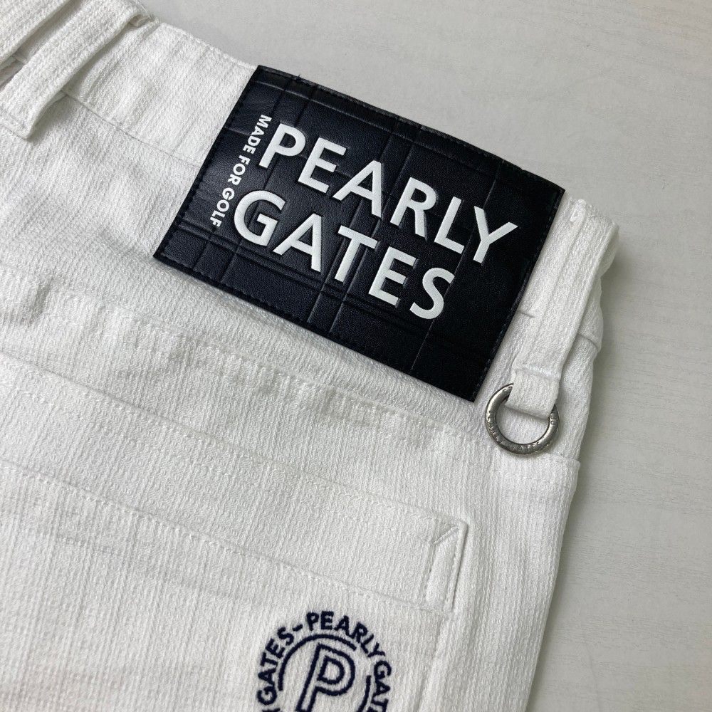 サイズ：1 PEARLY GATES パーリーゲイツ 2023年 ストレッチパンツ  ホワイト系 [240101472119] ゴルフウェア レディース ストスト サイズ：1 PEARLY GATES パーリーゲイツ 2023年 ストレッチ