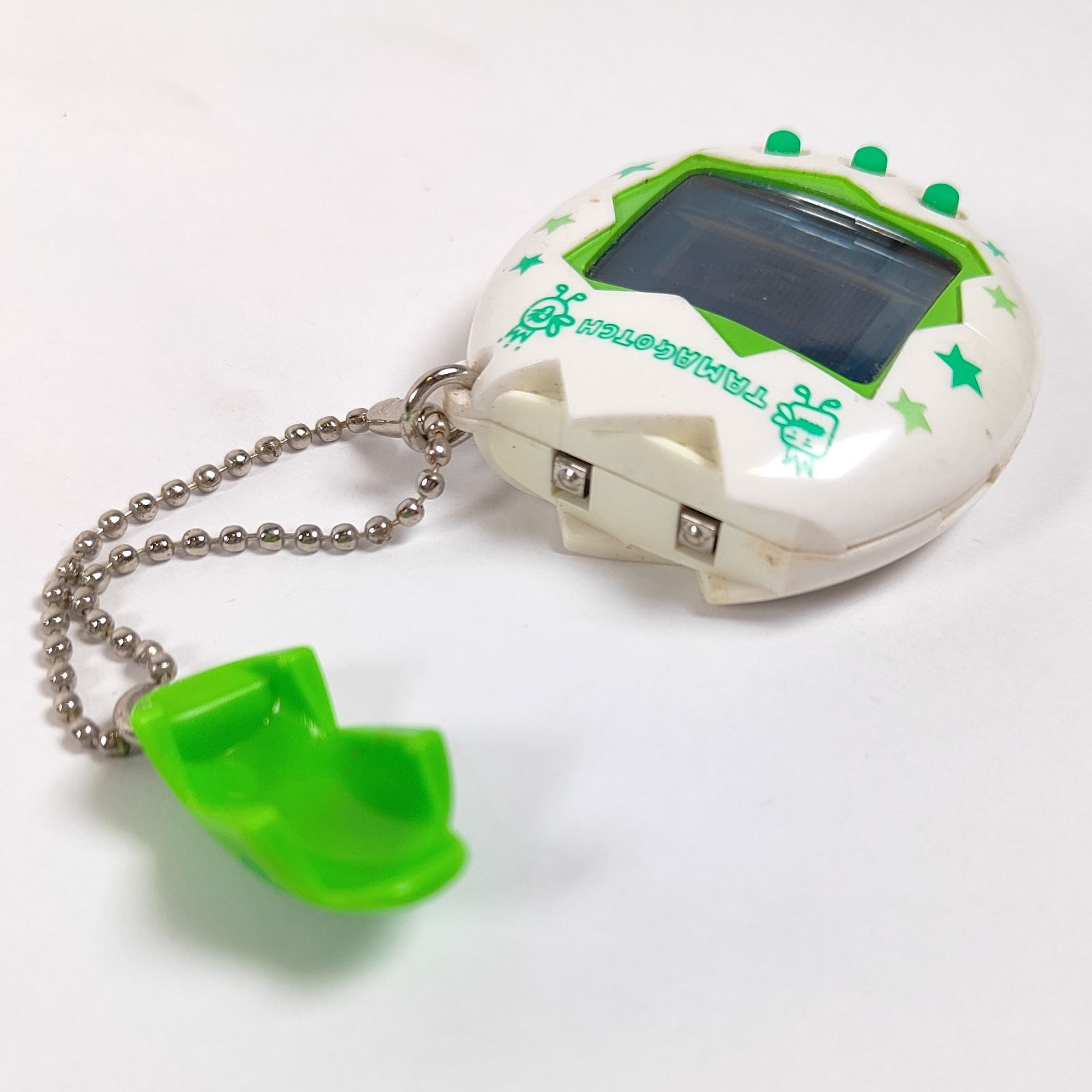 たまごっち ホワイト/グリーン キーホルダー付き たまごっち Tamagotchi ボールチェーンマスコット くちぱっち