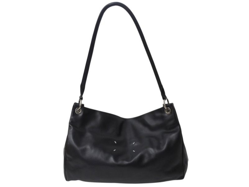 MARTIN MARGIELA マルタンマルジェラ ハンドバッグ 2way S56WG0044 SX9573 ブラック 黒 レザー シルバー金具 4b002338