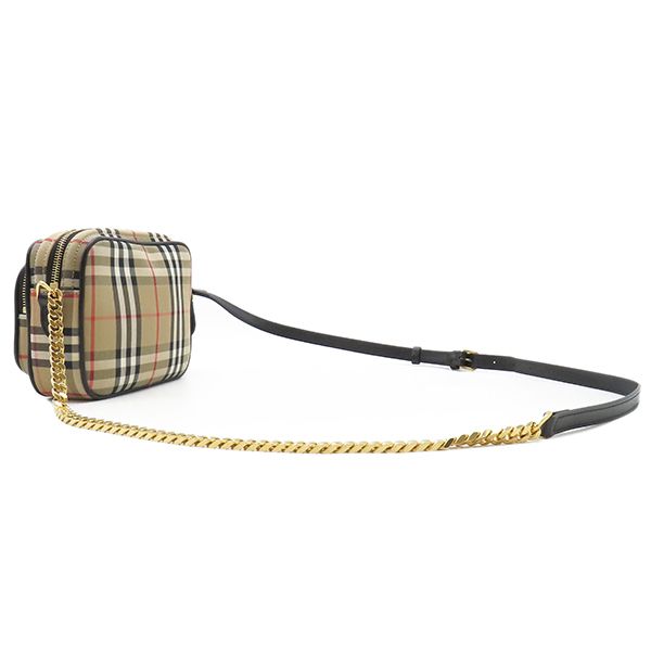 レア✨バーバリー ショルダーバッグ ノバチェック ゴールド金具 シボ革 エンボス バーバリー BURBERRY ショルダーバッグ ノバチェック キャンバス
