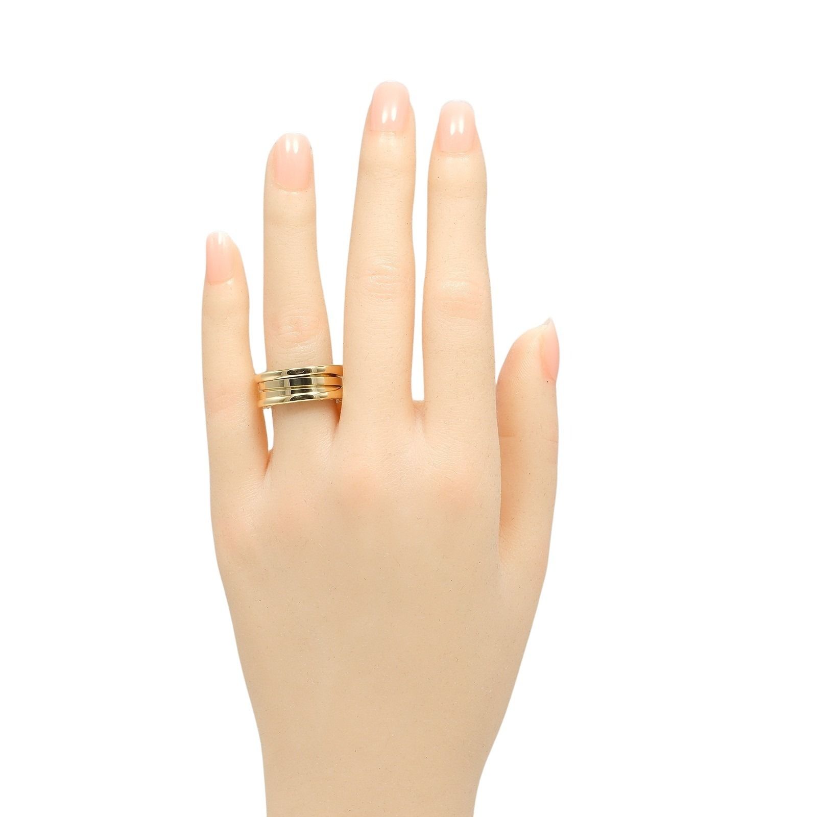 人気ブランドの新作も！ BVLGARI ブルガリ B.ZERO1 3バンド ビーゼロワン K18イエローゴールド 13号 レディース 9.6g リング 指輪 未来志向な