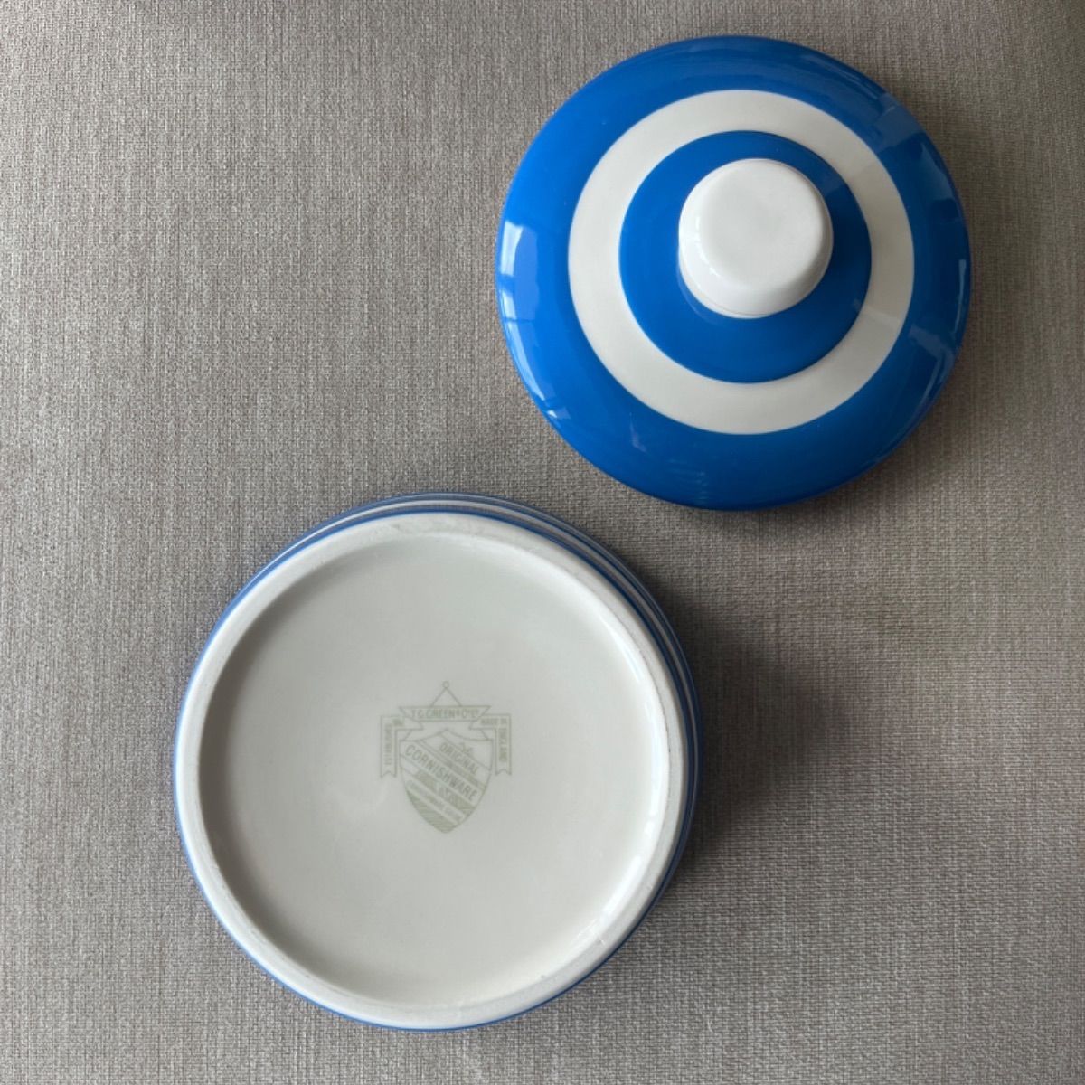 UK直輸入 コーニッシュウェア ｜バターディッシュ｜ブルー SKLAD-KIRPICHA_RU