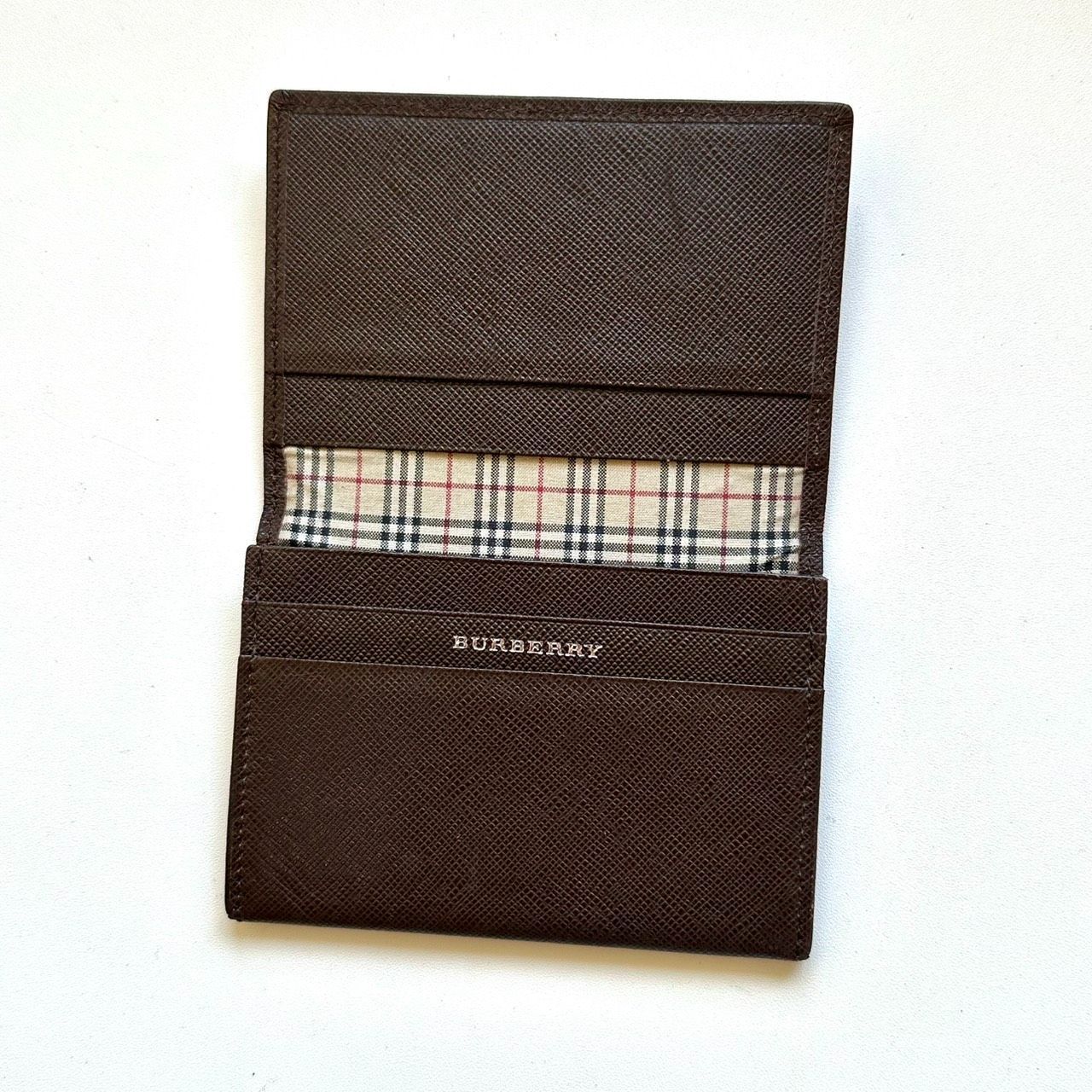 バーバリー BURBERRY 名刺入れ ノバチェック ダークブラウン