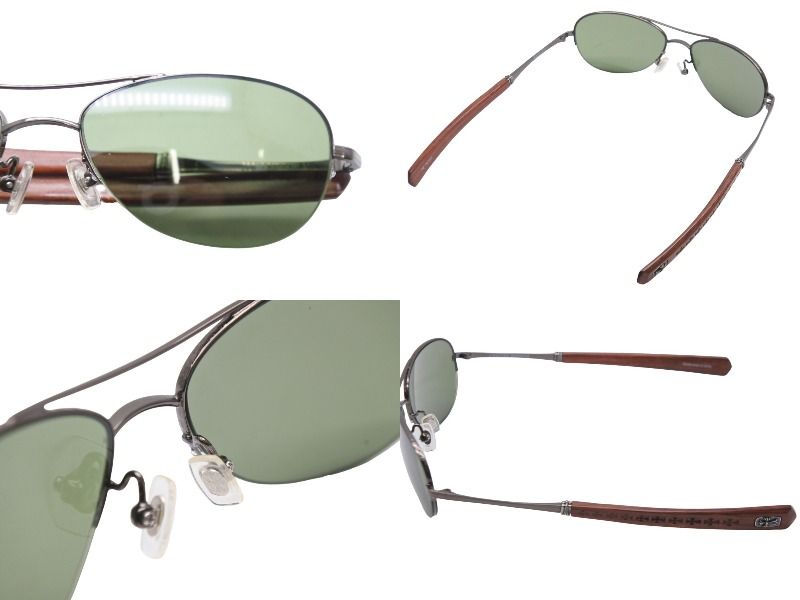 クロムハーツ SKYSAW ウッドフレームサングラス メンズ クロムハーツ  