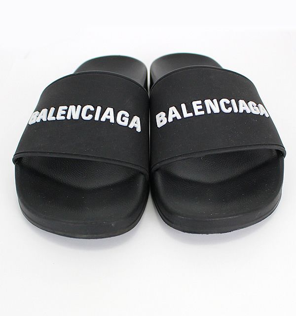 BALENCIAGA バレンシアガ メンズ シャワーサンダル ラバー ブラック-