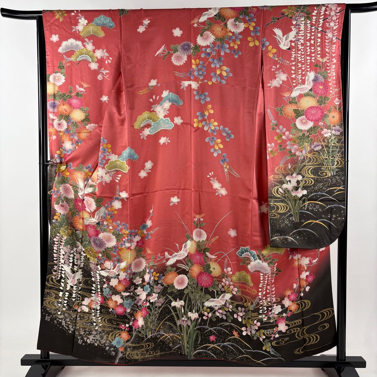 振袖 身丈161.5cm 裄丈65cm 正絹 秀品 【中古】（訪問着 身丈167.5cm  