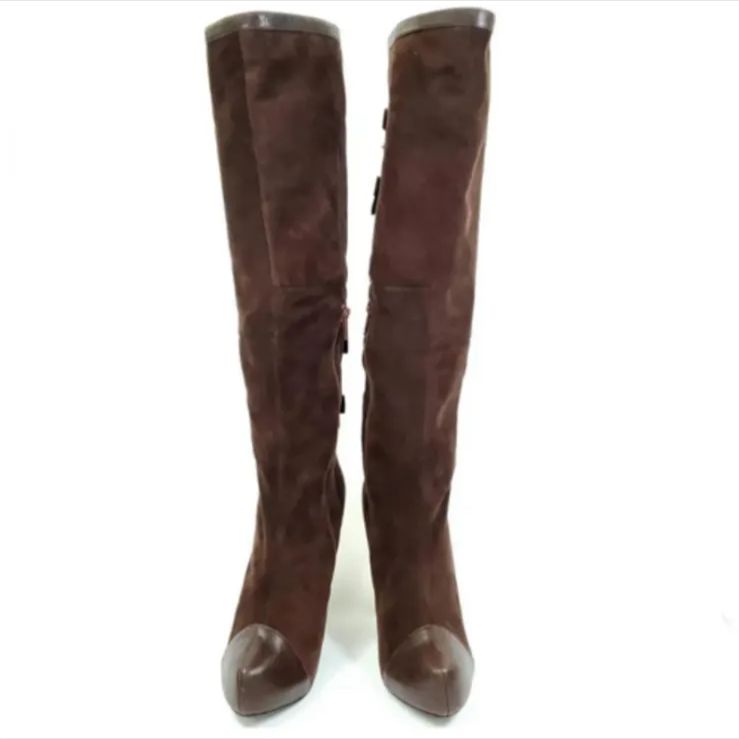 スエード×レザー 38