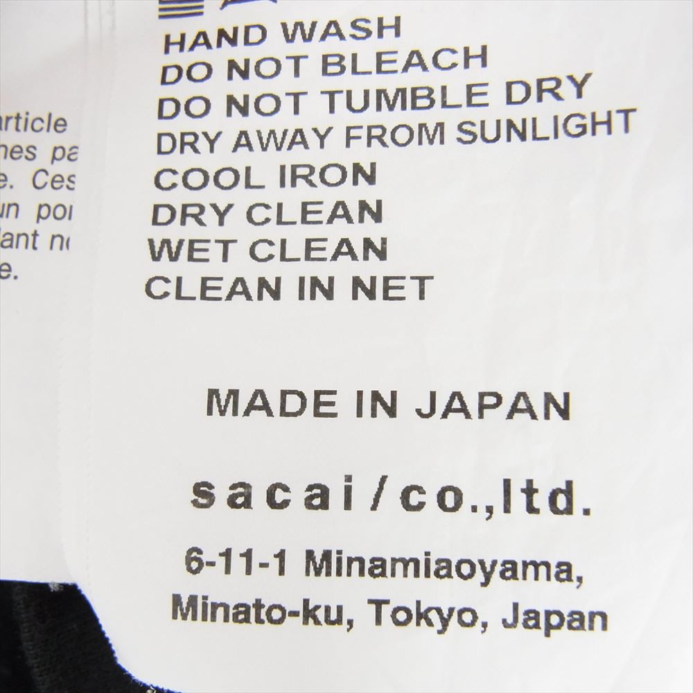 Sacai サカイ 19SS 19-01962M dr.woo ドクターウー 蜘蛛 刺繍 半袖