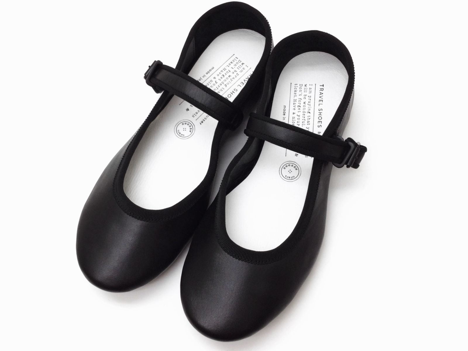 【税込定価￥24,200】【トラベルシューズバイショセ】レディース 靴 TR-019 BLACK ストラップシューズ TRAVEL SHOES by chausser