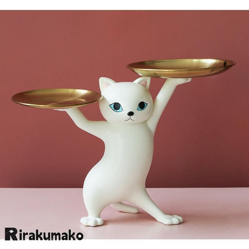 テーブル置物猫サイドテーブル高さ23cmミニテーブルネコちゃんCAT