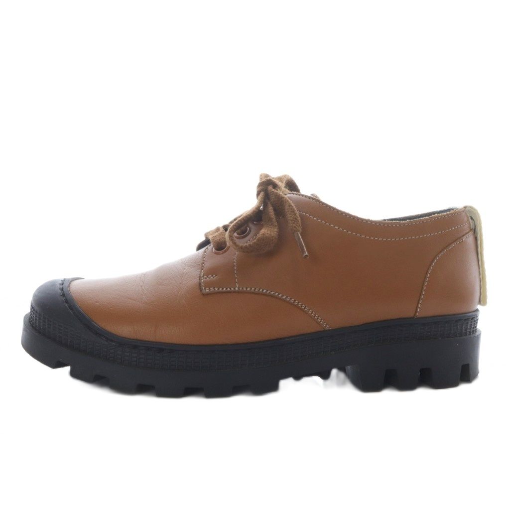 ロエベ LOEWE ダービーシューズ レースアップ レザー 38 ブラウン /YO9