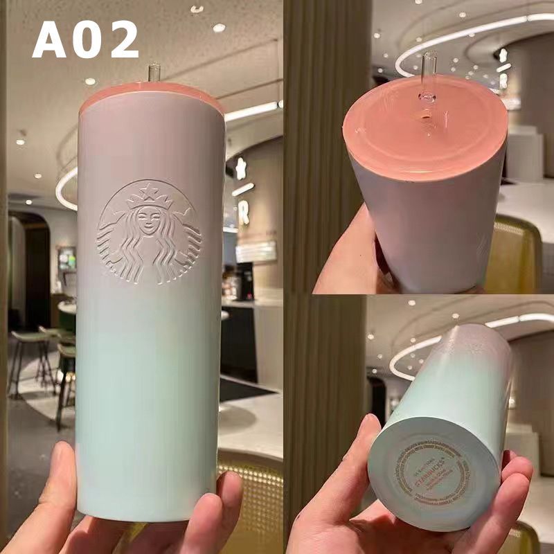 Starbucks - スターバックス ステンレスストローカップ グラデーション スターバックス starbucks ストロー タンブラー 新品 ステンレス