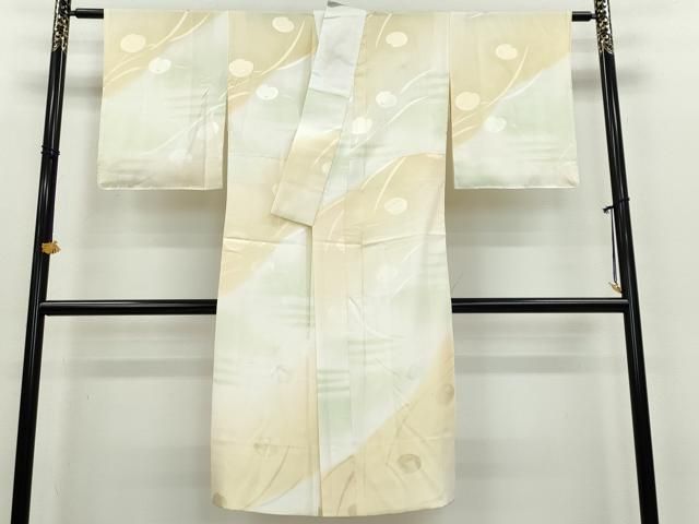 平和屋着物●長襦袢 袷 作家物 伊豆つばき染 草花地紋 暈し染め 正絹 DAAW5509ud