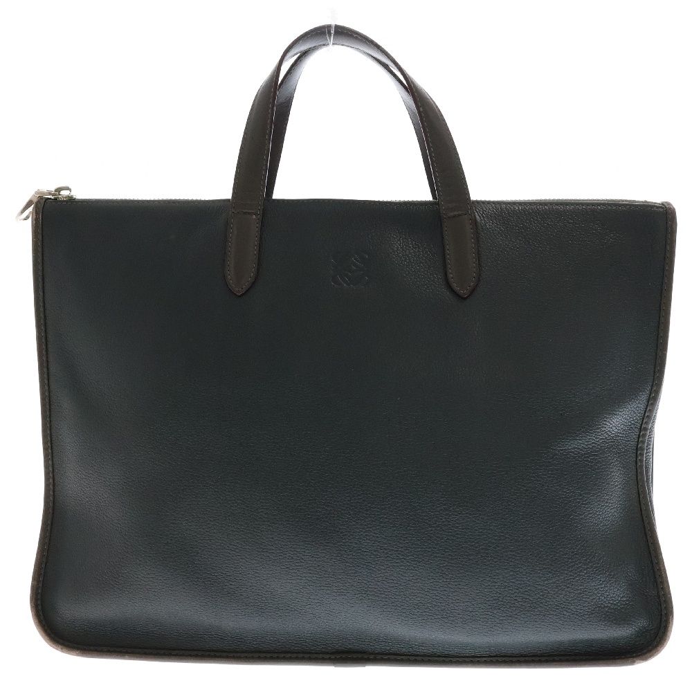 LOEWE (ロエベ) アナグラム エンボスロゴ トレド ハンドバッグ グリーン