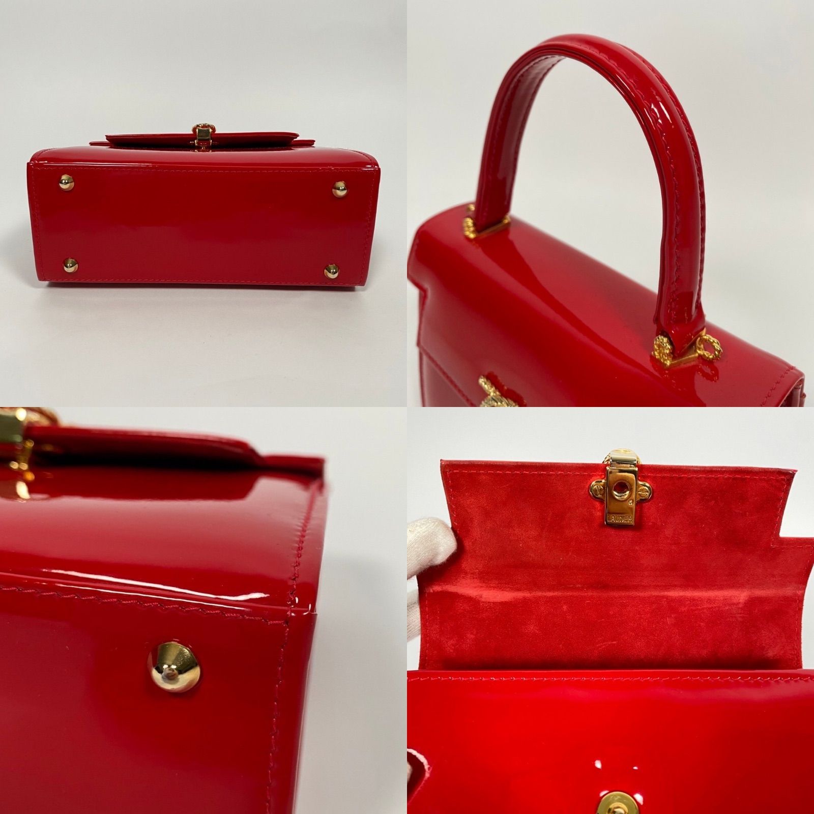 極美品 ロウナー LAUNER LONDON JULIET 2way ミニハンドバッグ 