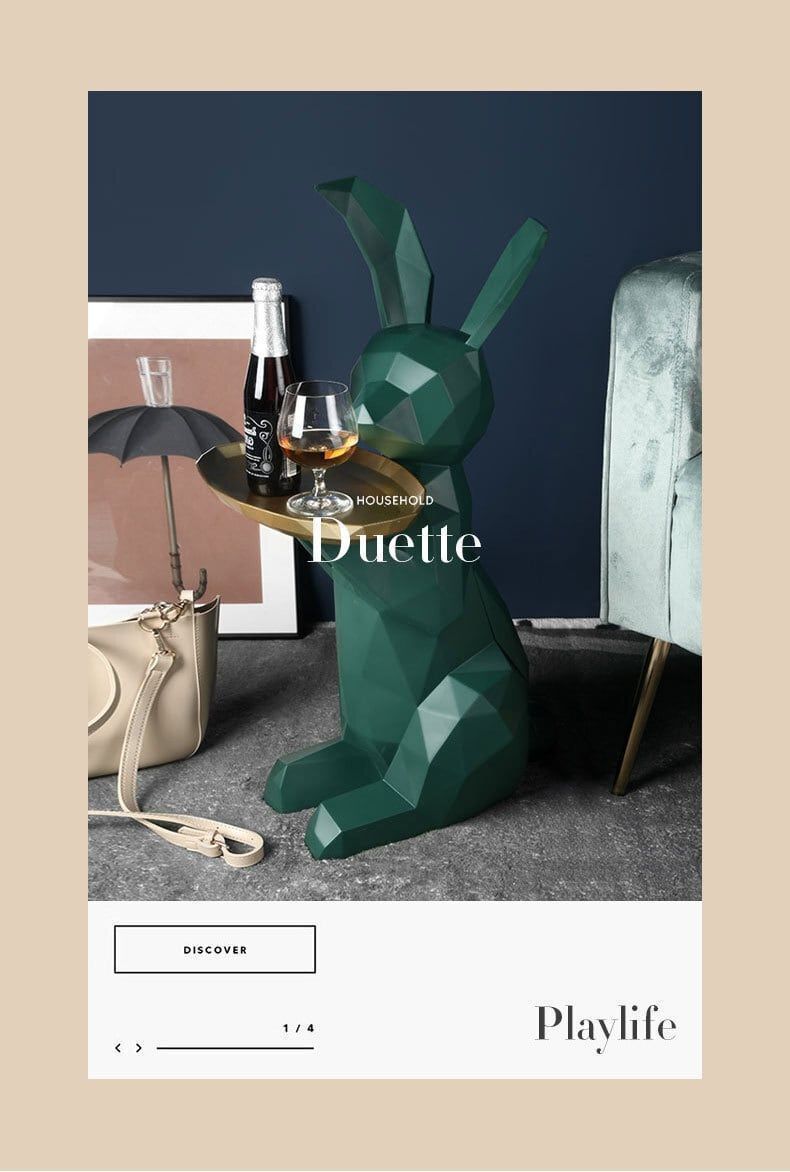 クリエイティブなウサギの収納トレイ 大型ホームインテリアリビングテレビキャビネットソフト装飾品 MARWIL-DEMENAGEMENTS_CH