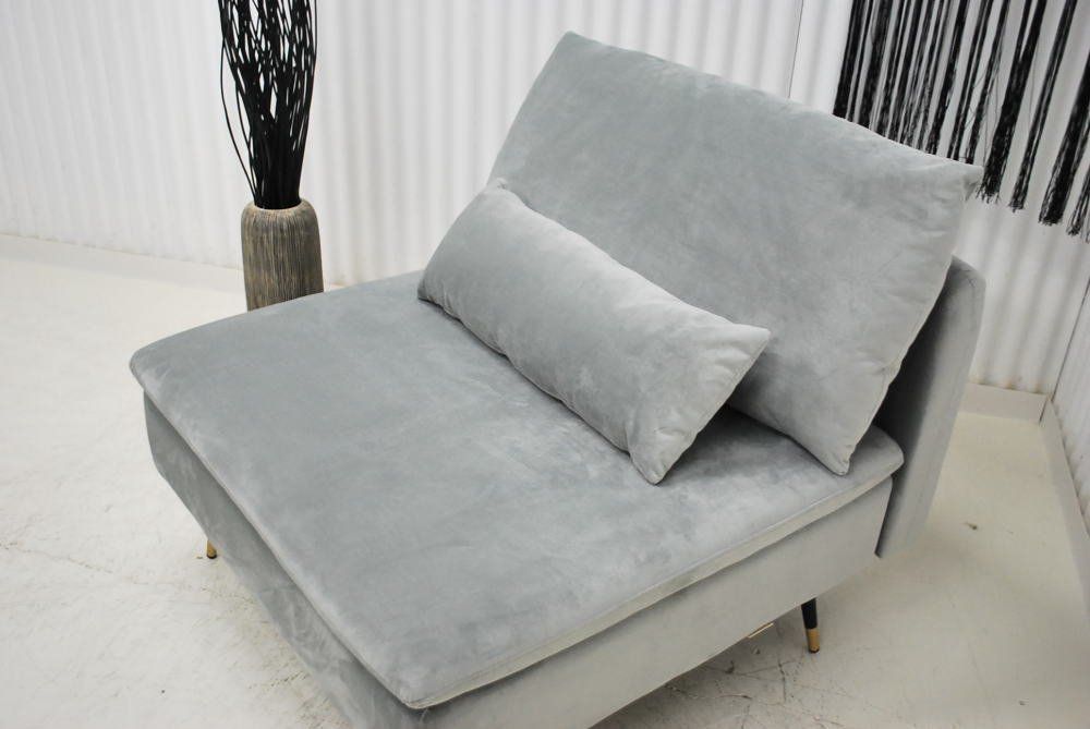 アウトレット 現品限り 大 一部 ラグジュアリーモダン ベロア調ファブリック ワイドシングルソファー 1人掛け 230605-クリサンセ1ｐ NEXPOTALLINN_EU