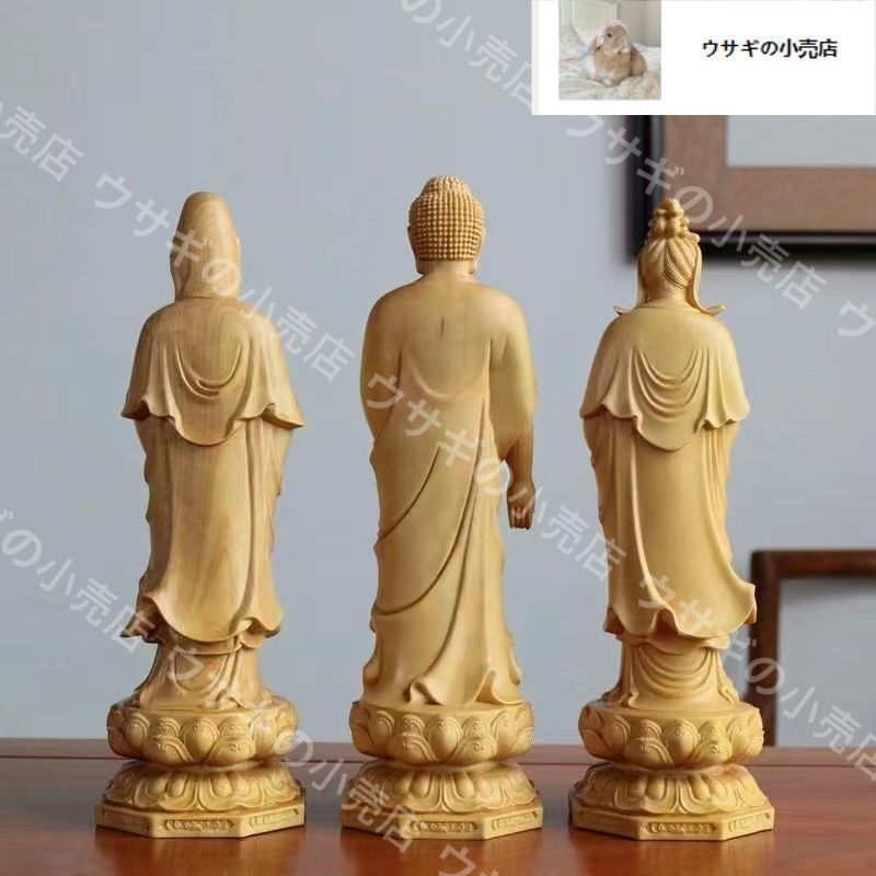 新品・未使用】仏教美術 阿弥陀如来 観音菩薩 大勢至菩薩像 三尊