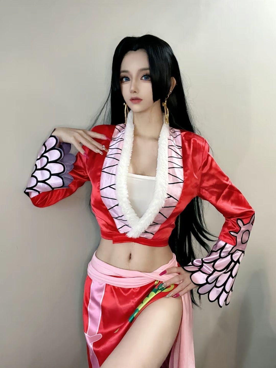 ボア ハンコック コスプレ衣装 ワンピース アニメグッズ パープル ロングスカート 人気 コスプレ COSPLAY コスチューム 全セット 仮装 変身 演出服 文化祭 学園祭 漫遊展 ハロウィン クリスマス コスチューム A262