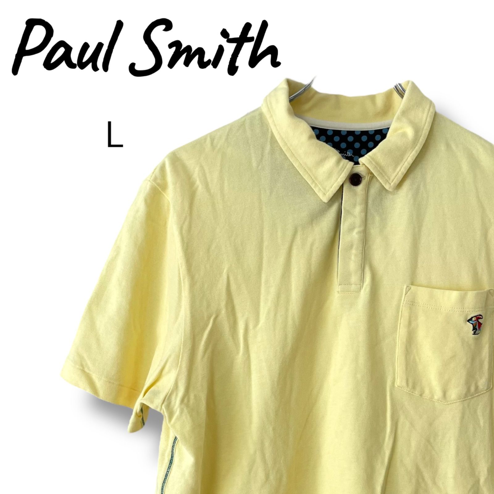 Paul Smith ポールスミス イエロー 半袖ポロシャツ 綿100% 中国製
