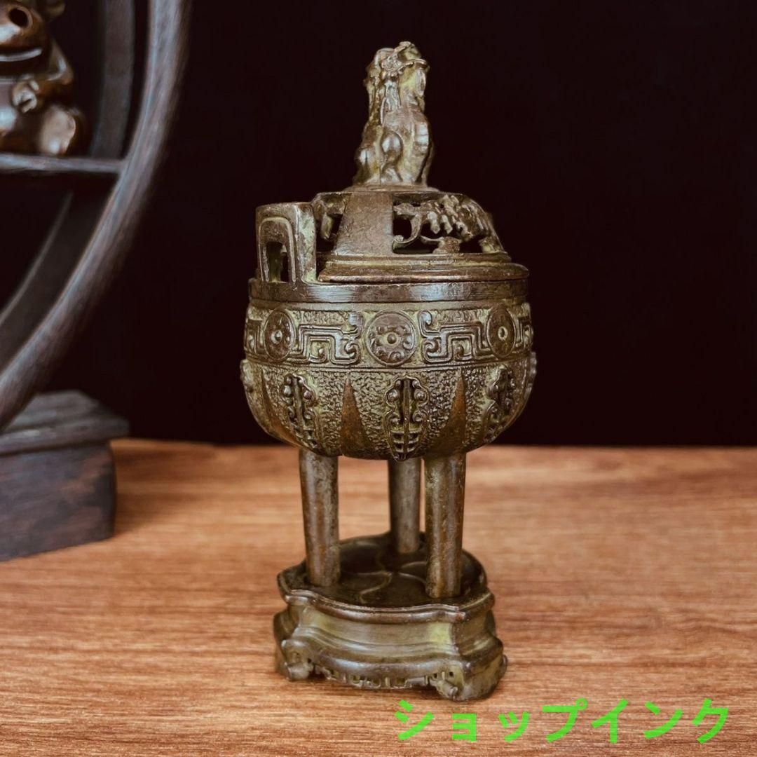 銅器 香炉 瑞獣三足九龍鼎薫香炉 風水 開運 工芸品 美術品 置物 銅器 香炉 瑞獣三足九龍鼎薫香炉 風水 開運 工芸品 美術品 置物