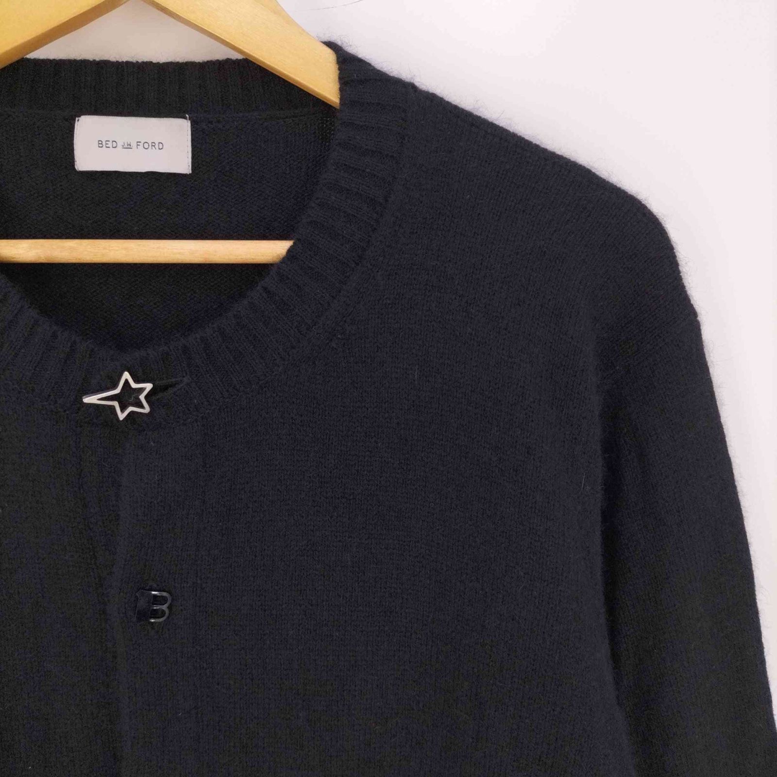 ベッドフォード BED J.W FORD Star Cardigan スターボタン ウール 