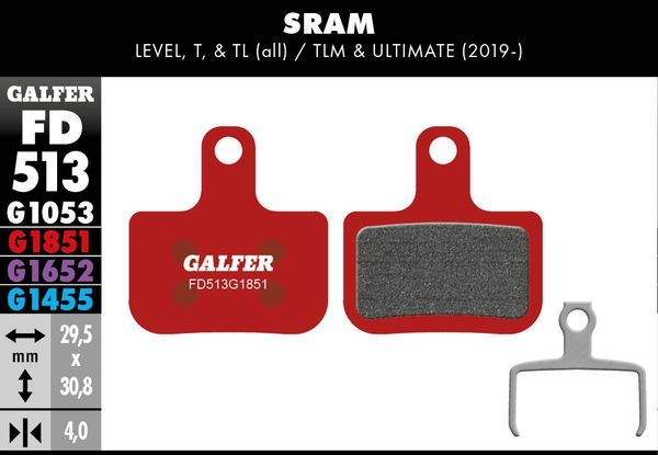 Galfer / ガルファー アドバンスドブレーキパッド | FD513G1851