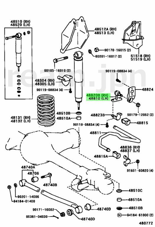 トヨタ純正 ランドクルーザー プラド 78 71 KZJ71 KZJ78 LJ71 LJ78 フロント スタビライザーリンク 左右 Land Cruiser Stabilizer Link