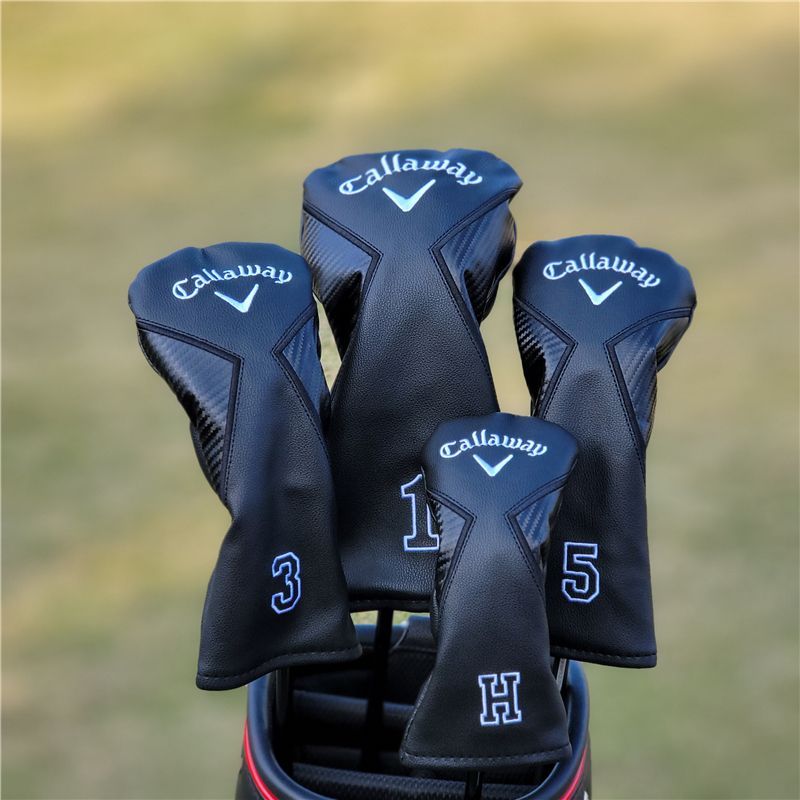 Callaway ゴルフクラブカバーゴルフ ヘッド カバー 4点セット 黒