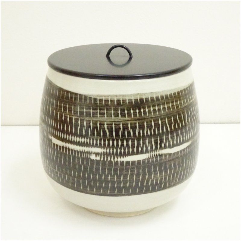 京焼 森里陶楽造 磁州窯写水指 共箱 水指し 茶道 茶道具 おしゃれ 水差し 抹茶 インテリア 茶器 水器 お茶 骨董 茶会