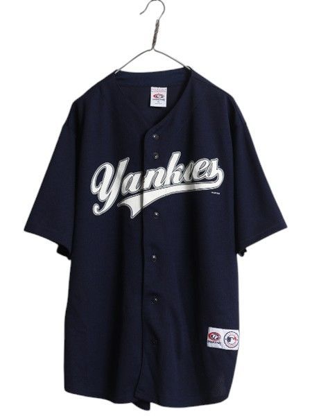 00s ヤンキース ベースボール シャツ メンズ M / オールド MLB オフィシャル トゥルーファン 大リーグ ユニフォーム ゲームシャツ ジャージ お得なクーポン配布中!】 00s ヤンキース ベースボール シャツ