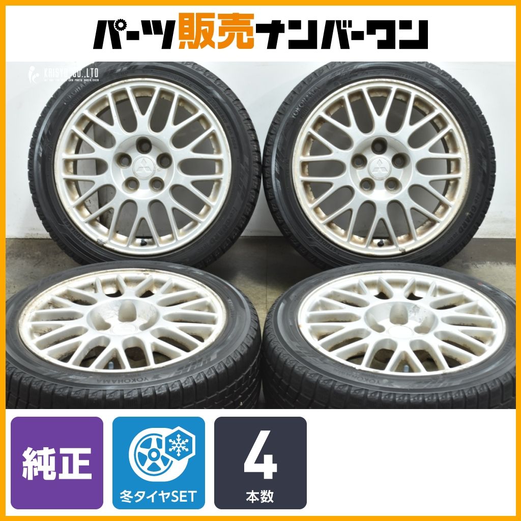 大 三菱 CT9A ランサーエボリューション7 純正 17in 8J 39 PCD114.3 ヨコハマ アイスガードiG60 225|45R17 ランエボVII VIII GTA