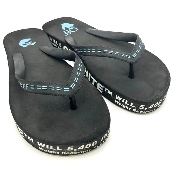 オフホワイト Off-White ビーチサンダル ラバー OMIC002R21 MAT001 1001 ブラック 29cm メンズ【中古】