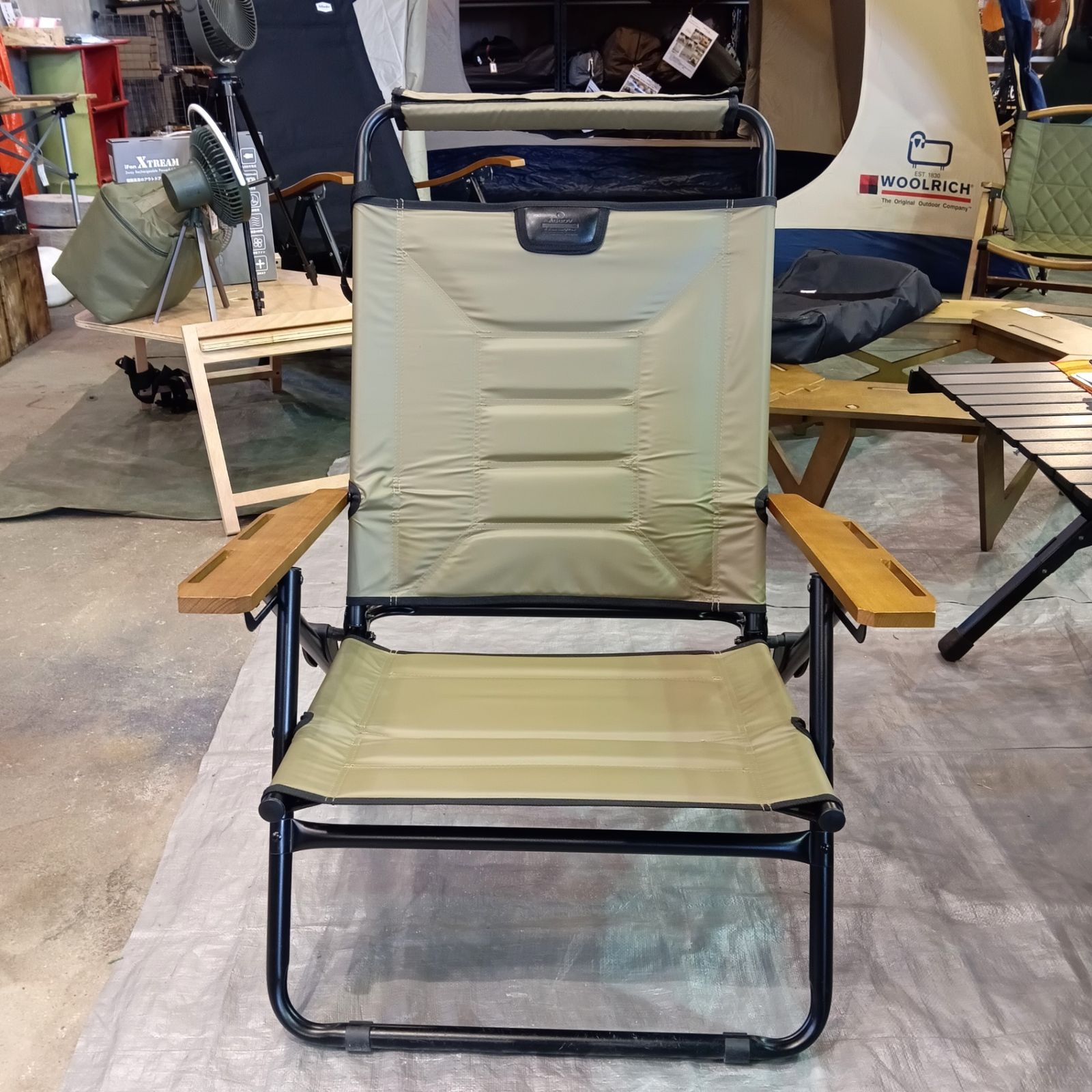 AS2OV アッソブ ハイバック リクライニング ローバーチェア カーキ